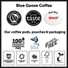 Blue Goose plastic free eco coffee pods for Nespresso compatible compostable plastic free coffee bags pouches