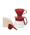Hario V60 Ceramic Coffee Maker Kit Red Size 01 - Blue Goose Coffee